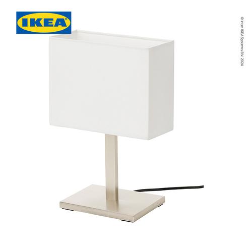 [EZO.0500641] IKEA TOMELILLA Lampu Meja Minimalis Dilapisi Nikel/Putih 36cm