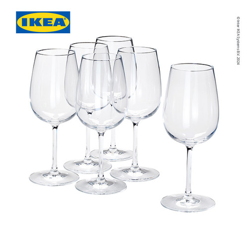 [EZO.0500650] IKEA STORSINT Gelas Kaca Bening untuk Wine 49cl Set Isi 6pcs