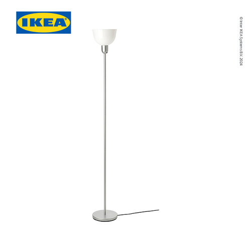 [EZO.0500658] IKEA HEKTOGRAM Lampu Lantai Sorot Atas Minimalis Perak/Putih