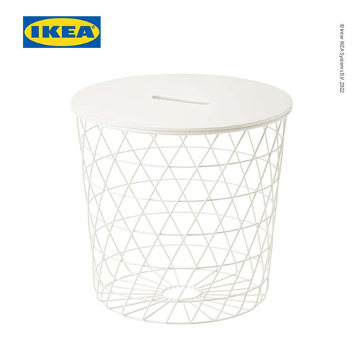 [EZO.0500677] IKEA KVISTBRO Meja Penyimpanan Samping Sofa Hitam Minimalis 44cm