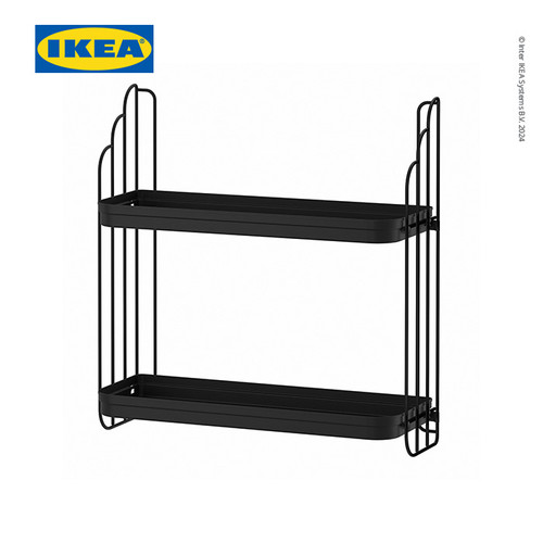 [EZO.0500687] IKEA APOTEKARE Rak Dinding Hitam Minimalis 50x52 cm