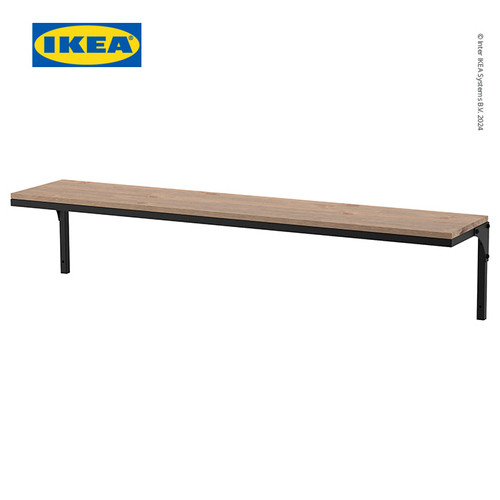 [EZO.0500699] IKEA FJALLBO Rak Dinding Hitam Minimalis 101x20 cm