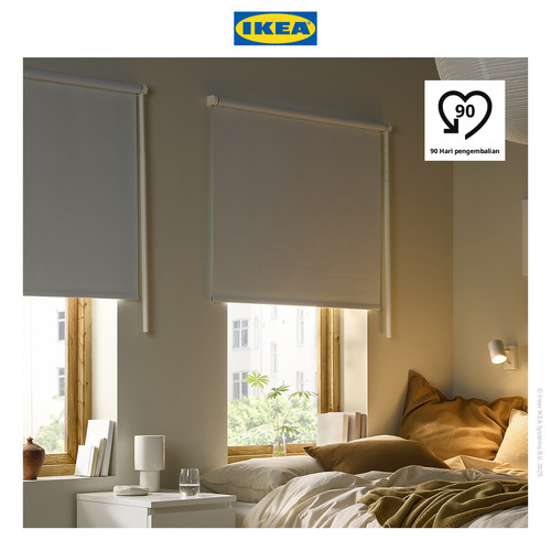 [EZO.0500707] IKEA FRIDANS Tirai Gulung Anti Tembus Cahaya Putih 140x195 cm