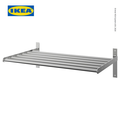 [EZO.0500712] IKEA GRUNDTAL Rak Pengering Baju / Jemuran Baju Dinding Baja Tahan Karat 67-120 cm