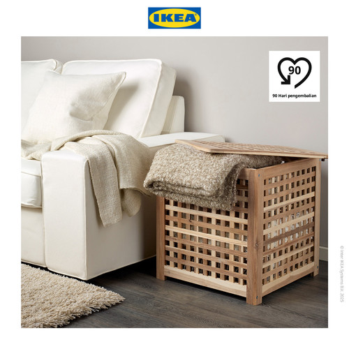 [EZO.0500714] IKEA HOL Meja Samping Sofa Akasia 50x50 cm