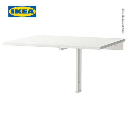 [EZO.0500740] IKEA NORBERG Daun Meja Makan Lipat Dinding Putih 74x60 cm