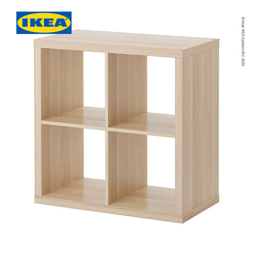 [EZO.0500748] IKEA KALLAX Rak Pajangan Minimalis Efek Kayu Oak Berkualitas 77x77cm