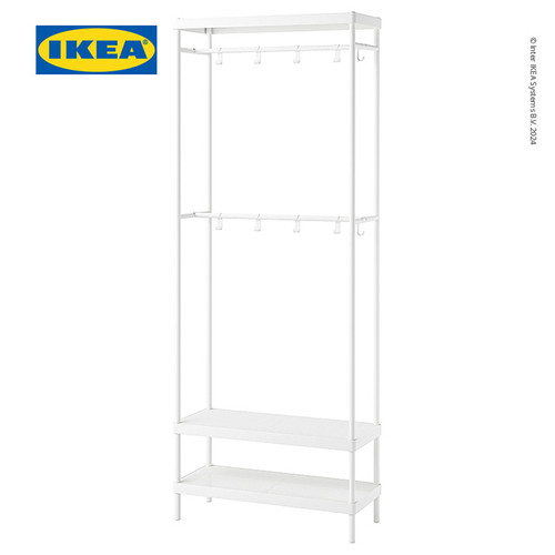 [EZO.0500757] IKEA MACKAPAR Unit Rak Mantel Dengan Sepatu Minimalis Putih 78x32x200 cm