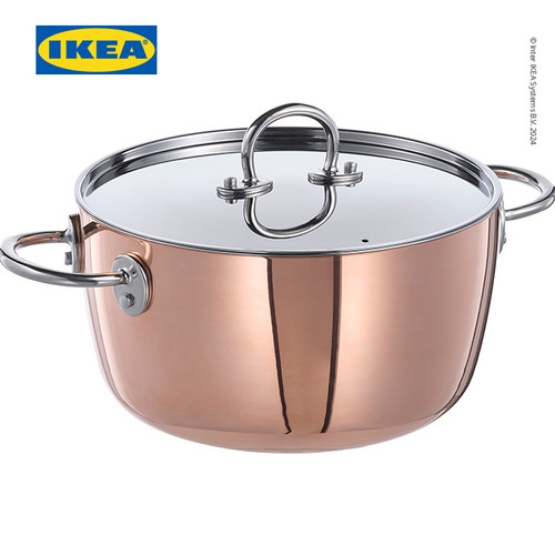 [EZO.0500775] IKEA FINMAT Panci Dengan Penutup 3L Bahan Tembaga / Baja Tahan Karat