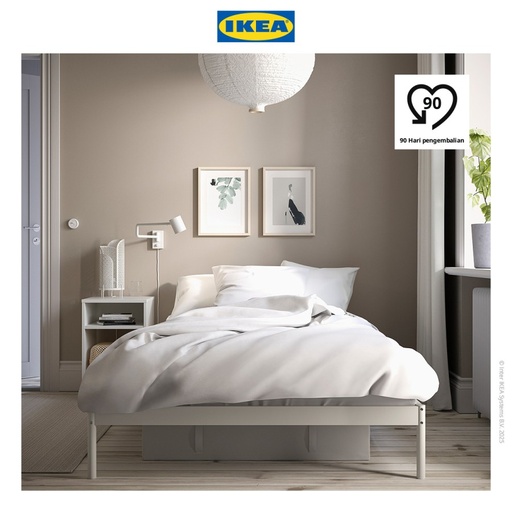 [EZO.0500786] IKEA VEVELSTAD Rangka Tempat Tidur Minimalis Putih 120x200 cm