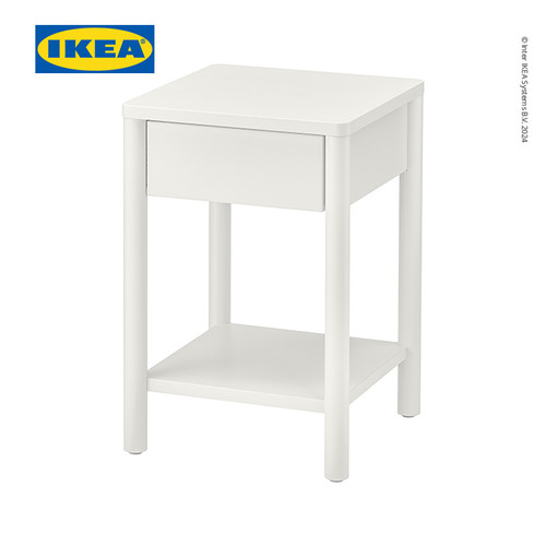 [EZO.0500788] IKEA TONSTAD Meja Samping Tempat Tidur Putih Pudar 40x40x59 cm