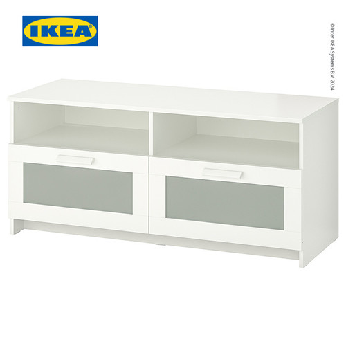 [EZO.0500796] IKEA BRIMNES Meja TV Dengan Penyimpanan Putih 120x41x53 cm