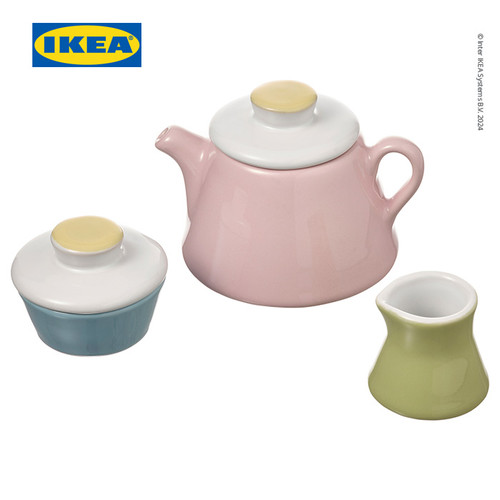 [EZO.0500843] IKEA DUKTIG Set Mainan Teh Warna Campuran Isi 3pcs