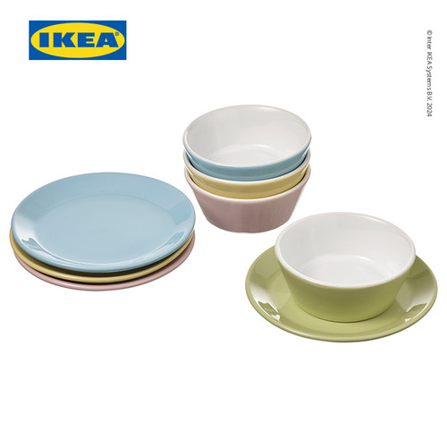 [EZO.0500844] IKEA DUKTIG Set Mainan Mangkok / Piring Warna Campuran Isi 8pcs