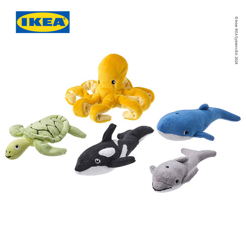 [EZO.0500845] IKEA BLAVINGAD Boneka Mini Hewan Laut Set Isi 5pcs