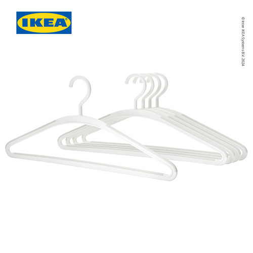 [EZO.0500870] IKEA TRYSSE Gantungan Baju Putih/Abu-abu Isi 5pcs
