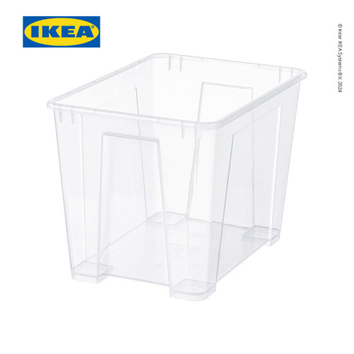 [EZO.0500873] IKEA SAMLA Kotak Penyimpanan Transparan Tanpa Tutup 39x28x28 cm/22 l