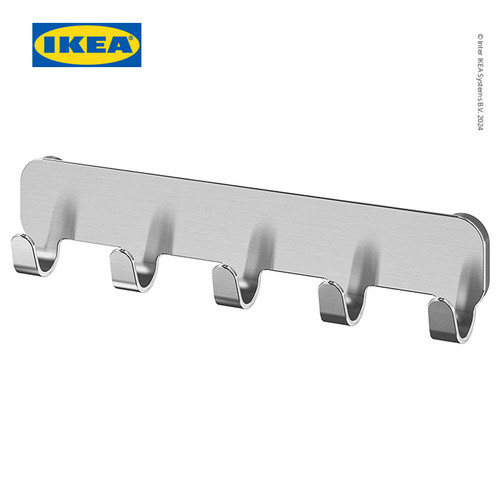 [EZO.0500883] IKEA BROGRUND Rak Dengan Pengait Stainless Steel