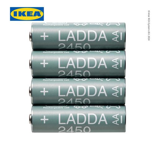 [EZO.0500885] IKEA LADDA Baterai Isi Ulang AA 1.2V 2.450 mAh HR06 Isi 4pcs