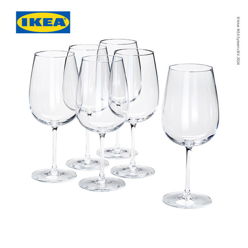 [EZO.0500894] IKEA STORSINT Gelas Kaca Bening untuk Wine 68cl Set Isi 6pcs