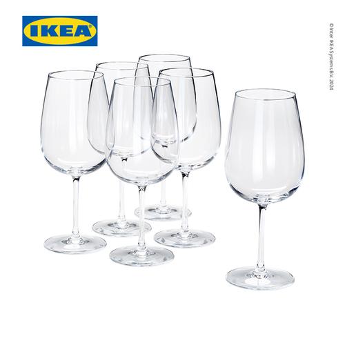 [EZO.0500894] IKEA STORSINT Gelas Kaca Bening untuk Wine 68cl Set Isi 6pcs