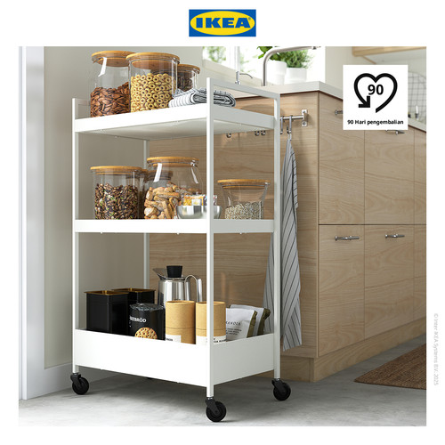 [EZO.0500910] IKEA NISSAFORS Rak Troli Serbaguna Putih 51x30x83cm