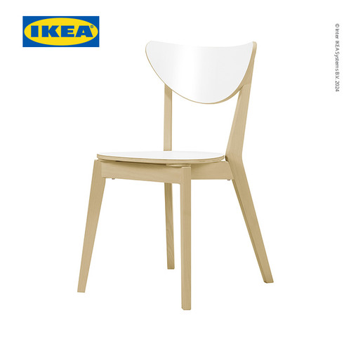 [EZO.0500913] IKEA NORDMYRA Kursi Makan Serbaguna Putih / Kayu Birch