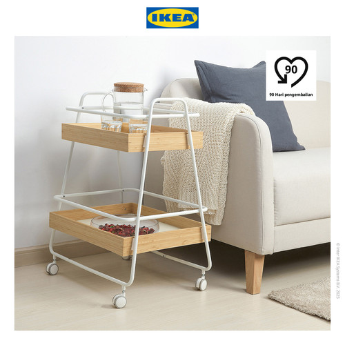 [EZO.0500914] IKEA SVENARUM Meja Troli Dengan Penyimpanan 40x56 cm