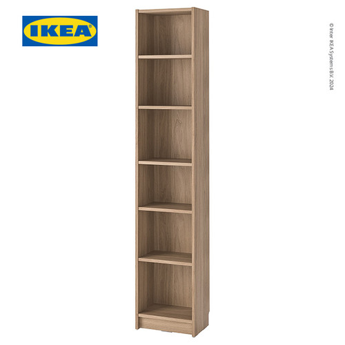 [EZO.0500940] IKEA BILLY Rak Buku Minimalis Efek Kayu Oak Berkualitas 40x28x202 cm