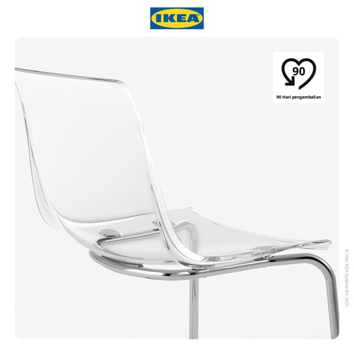 [EZO.0500946] IKEA TOBIAS Kursi Makan / Kerja Minimalis Serbaguna Transparan