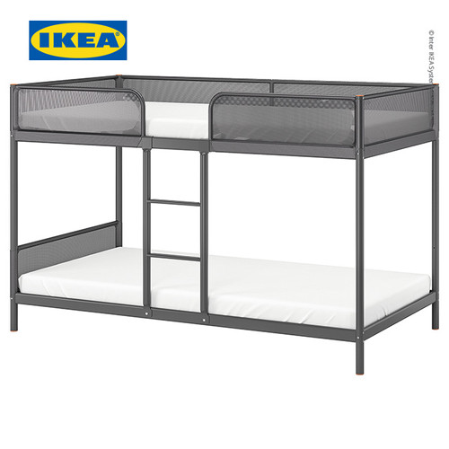 [EZO.0500948] IKEA TUFFING Rangka Tempat Tidur Tingkat Abu-Abu Tua 90x200 cm