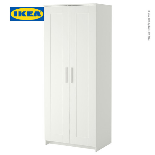 [EZO.0500955] IKEA BRIMNES Lemari Pakaian 2 Pintu Minimalis 78x190 cm