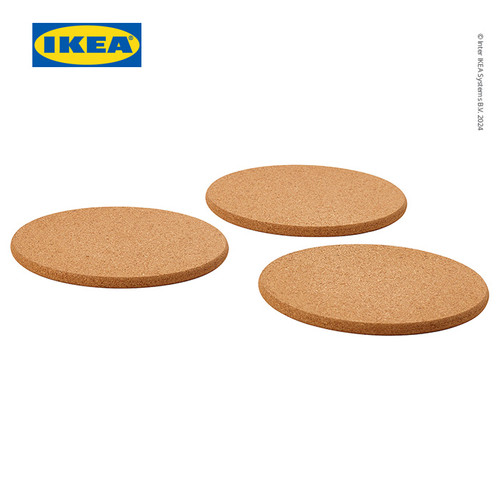 [EZO.0500973] IKEA HEAT Alas Tatakan Panci Bahan Gabus 19cm Set Isi 3pcs