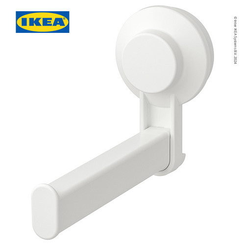 [EZO.0501027] IKEA TISKEN Tempat Tisu Toilet Tempel Dengan Plastik Hisap Putih