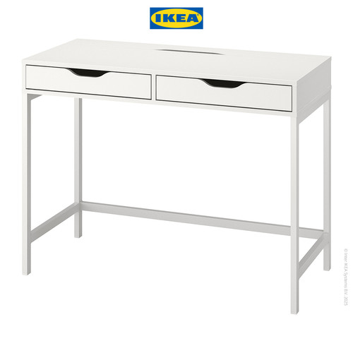 [EZO.0501044] IKEA ALEX Meja Kerja Dengan Penyimpanan Serbaguna 100x48 cm