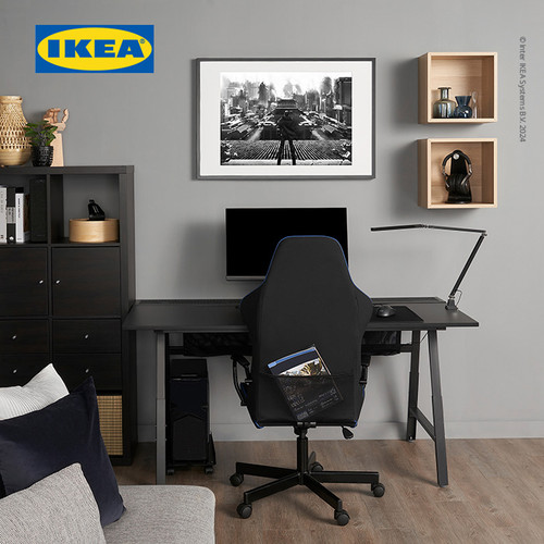 [EZO.0501057] IKEA UTESPELARE Meja Gaming / Kerja Minimalis Hitam 160x80 cm