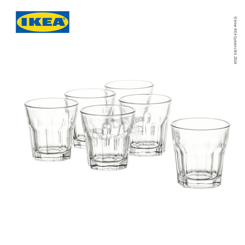 [EZO.0501097] IKEA POKAL Gelas Snaps Kaca Bening 5cl Isi 6pcs