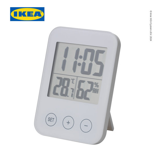 [EZO.0501321] IKEA SLATTIS Jam Meja Dengan Hygrometer / Termometer
