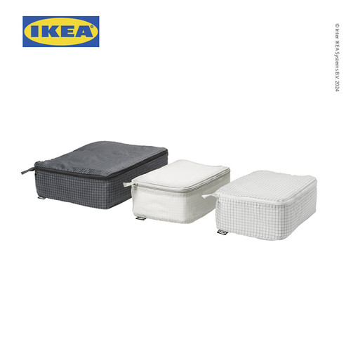 [EZO.0501490] IKEA RENSARE Kantong Baju Travel Serbaguna Set Isi 3pcs
