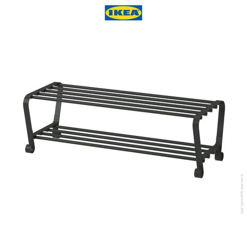 [EZO.0501500] IKEA PORTIS Rak Tempat Sepatu 2 Tingkat Hitam 90x34x28 cm