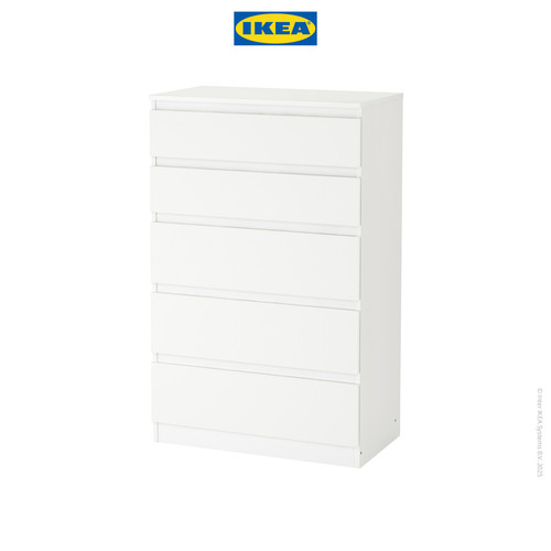 [EZO.0501505] IKEA KULLEN Lemari 5 Laci Putih Minimalis 70x112 cm