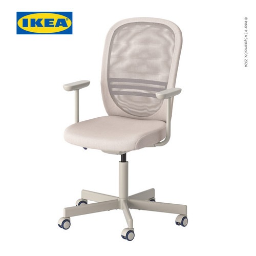 [EZO.0501524] IKEA FLINTAN Kursi Kerja Kantor Dengan Sandaran Tangan Krem