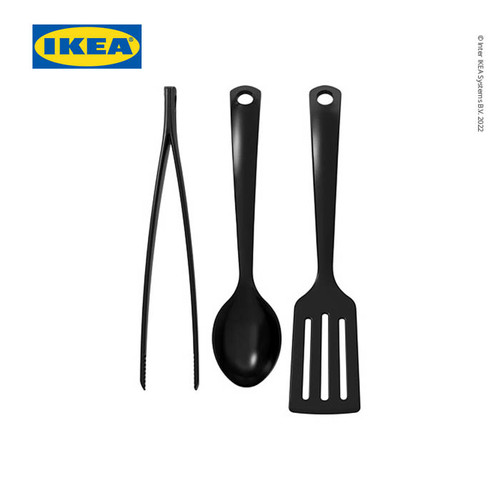 [EZO.0501754] IKEA GNARP Perkakas Dapur Hitam Isi 3 Set