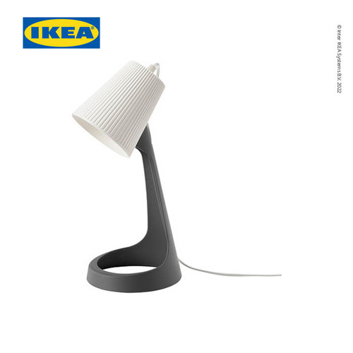 [EZO.0501770] IKEA SVALLET Lampu Meja Kerja Warna Abu-Abu/Putih