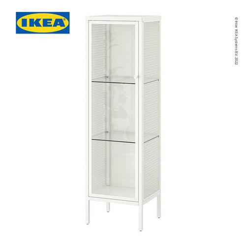 [EZO.0501818] IKEA BAGGEBO Lemari Pajangan dengan Pintu Kaca 34x30x116 cm