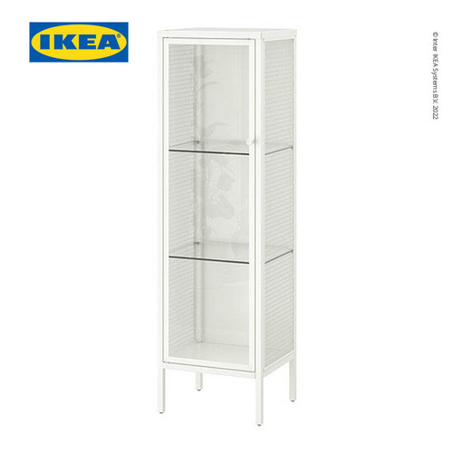 [EZO.0501818] IKEA BAGGEBO Lemari Pajangan dengan Pintu Kaca 34x30x116 cm