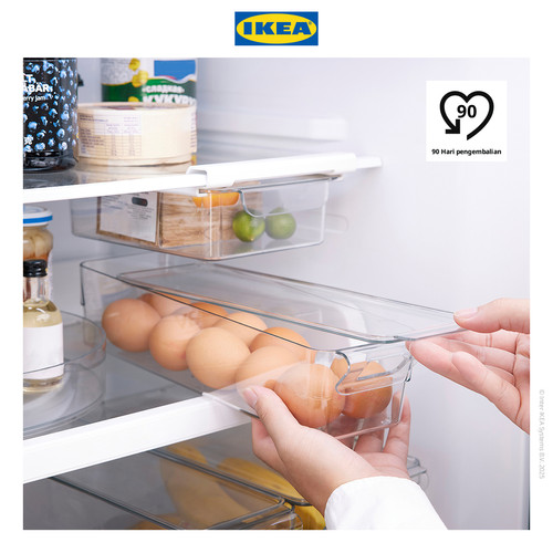 [EZO.0501825] IKEA KLIPPKAKTUS Kotak Penyimpanan Serbaguna Untuk Kulkas Transparan 32x10x8cm