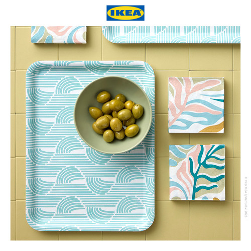 [EZO.0501838] IKEA SLOJSTJART Baki Serbaguna Biru/Berpola 28x37cm