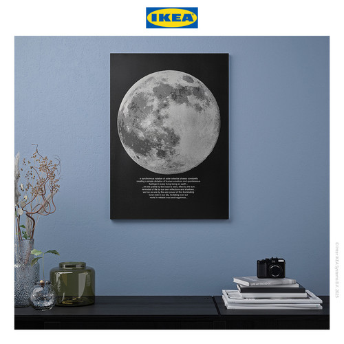 [EZO.0501843] IKEA PJATTERYD Poster Pajangan Gambar Cahaya Bulan 50x70cm