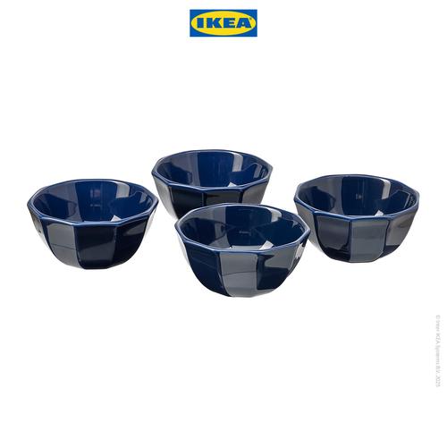 [EZO.0501846] IKEA STRIMMIG Mangkuk Saji Biru 15cm Isi 4pcs